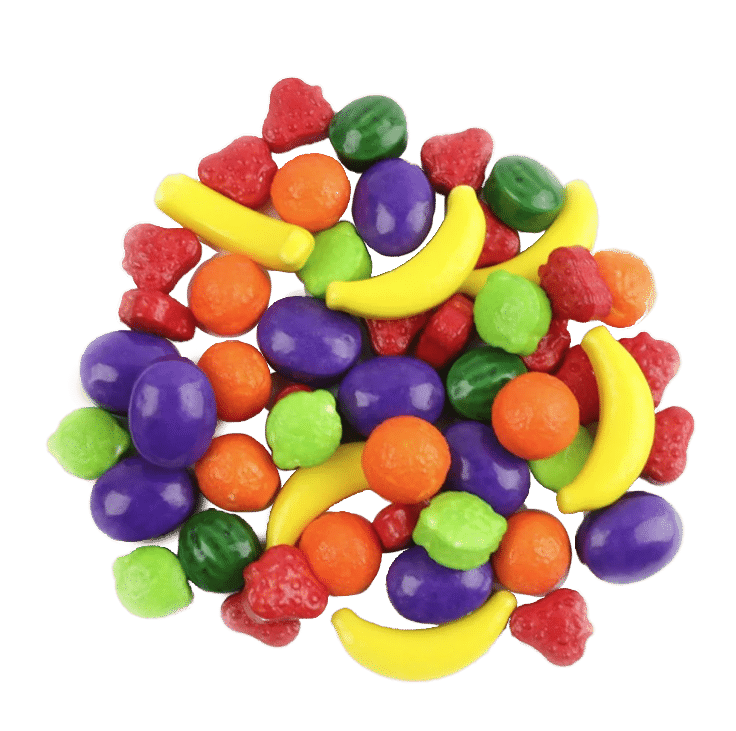 Assorted fruit candy selection for vending machines
