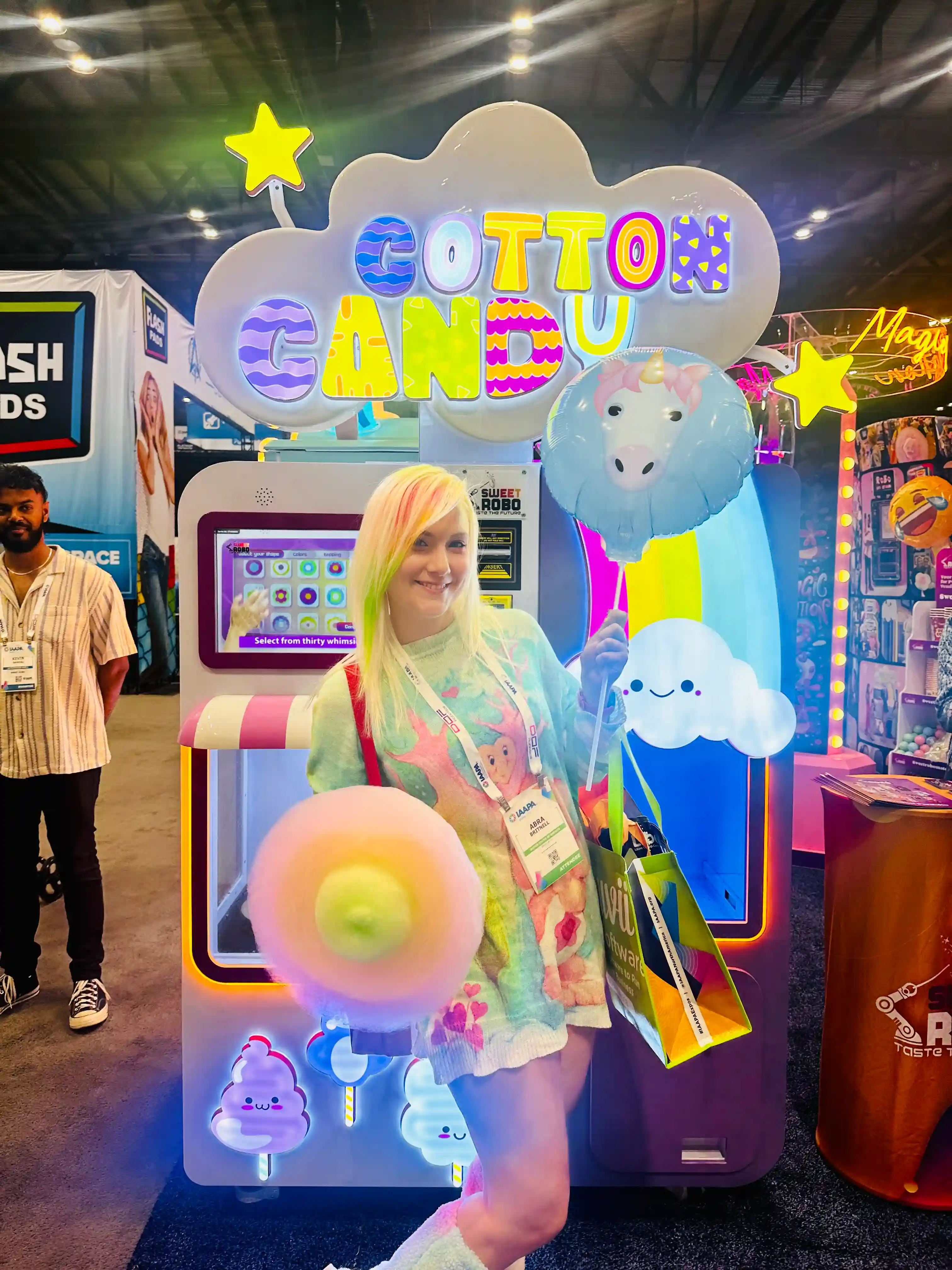 Real-life installation of Sweet Robo automated vending machine at a commercial site