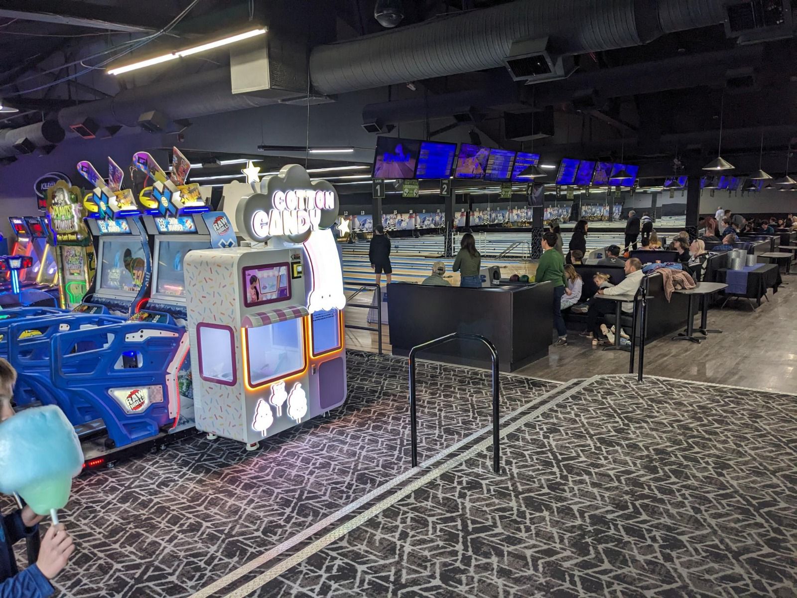 Sweet Robo cotton candy machine at FatCats entertainment center