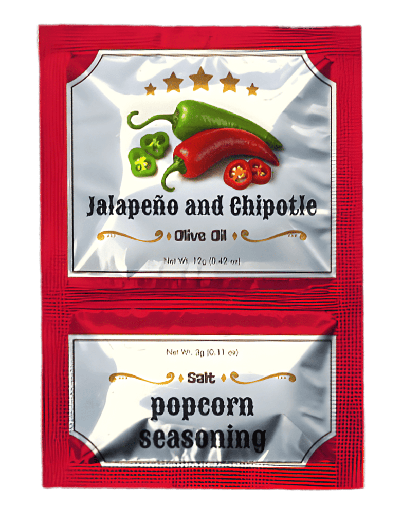 Jalapeno and Chipotle popcorn seasoning for Sweet Robo PopCart
