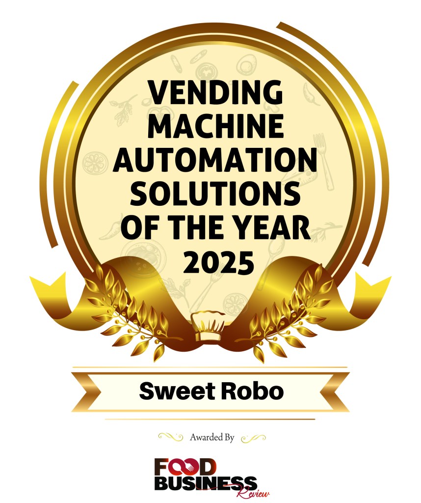 Sweet Robo award logo recognizing innovation in automated vending solutions